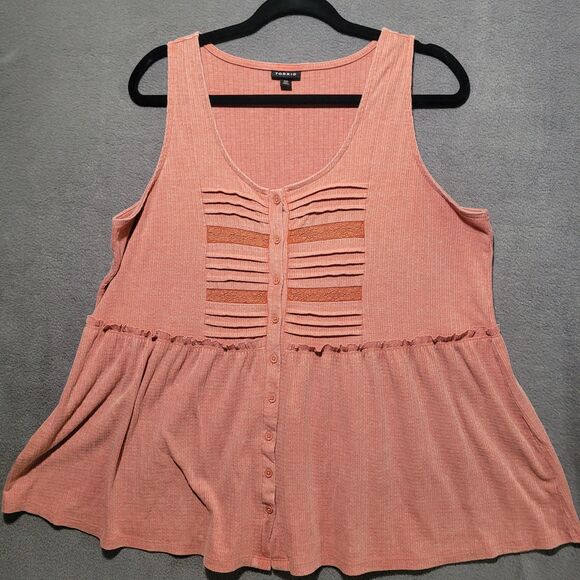 Torrid Sleeveless Blouse Women's Size 00 Conversion‎ Medium - Picture 1 of 4